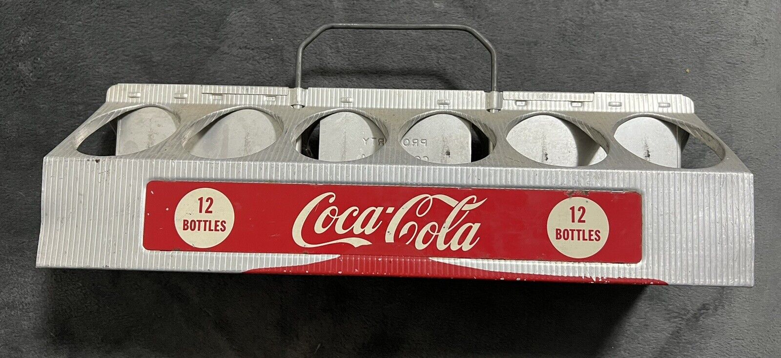 VINTAGE 1950s Coca Cola 12 Pack Bottle Carrier/Caddy Aluminum - Hard To Find