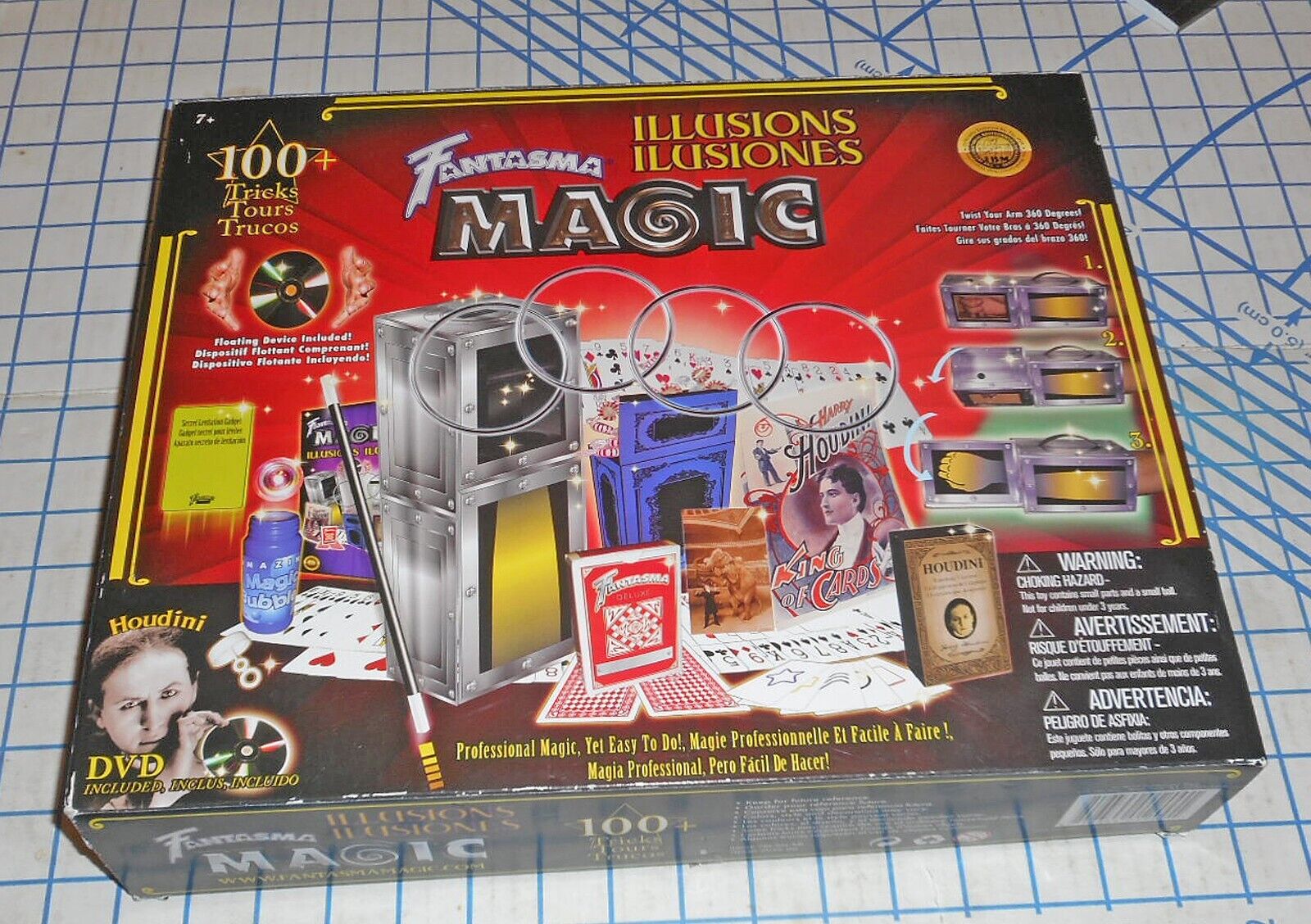 Fantasma Illusions Houdini Magic Set 100+ Tricks with DVD Poster Complete VG
