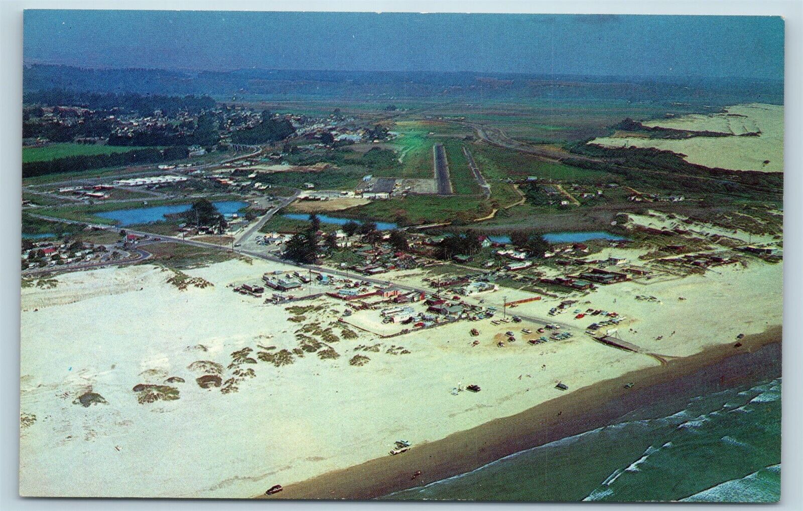 Postcard CA Oceano California Aerial View of Town And Beach Resort Area X14