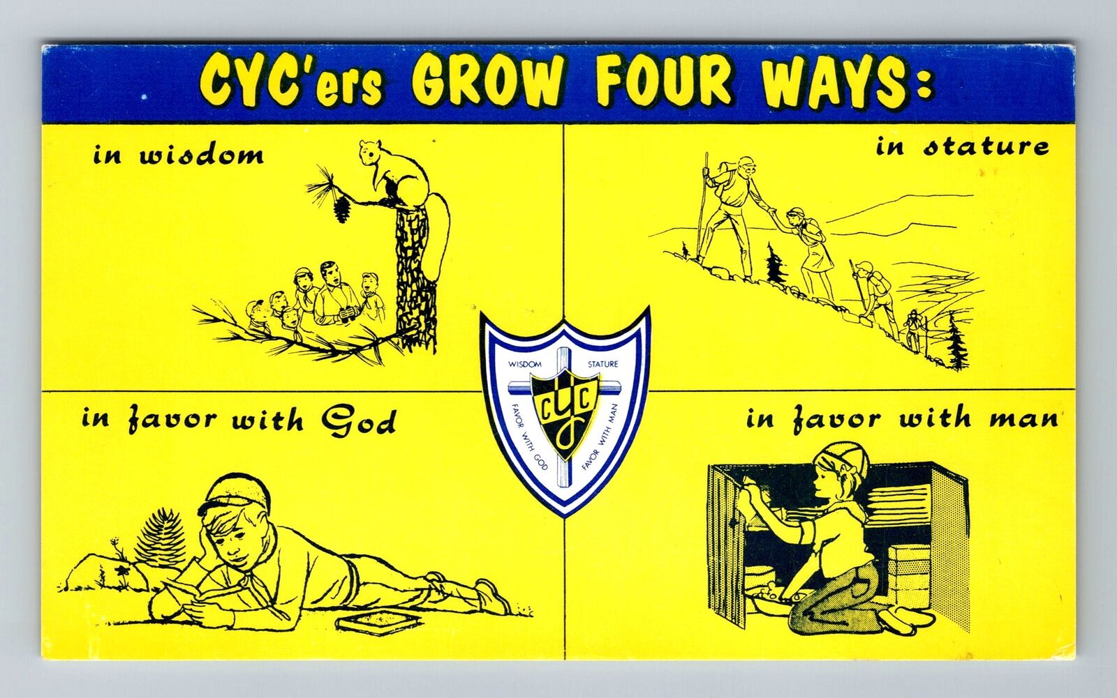 CYC Grow Four Ways, Antique c1981 Vintage Souvenir Postcard