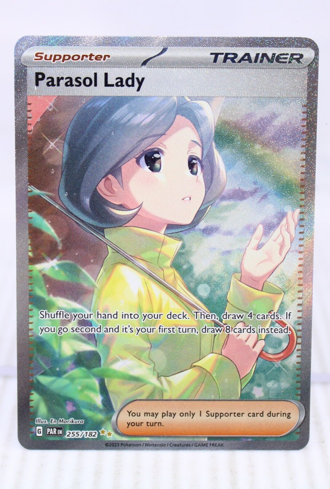 A7 Pokemon TCG Card Paradox Rift Parasol Lady Special Illustration Rare 255/182