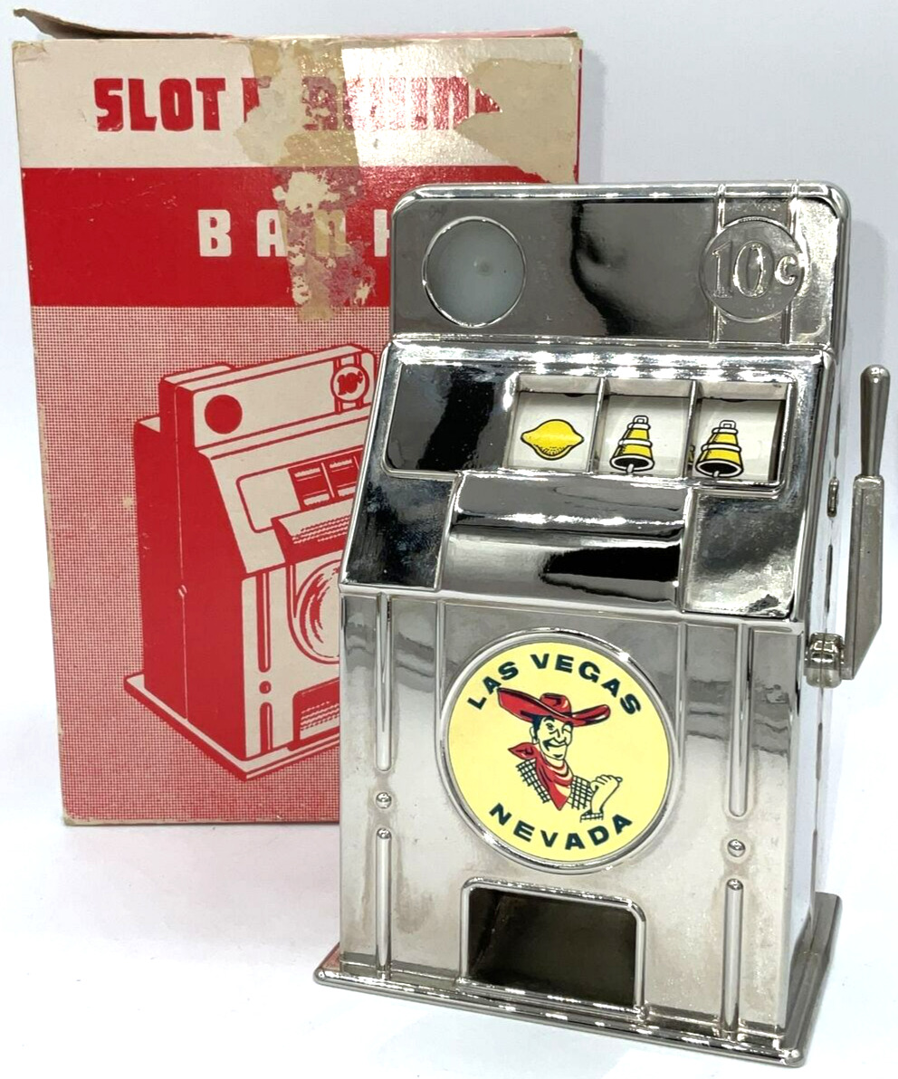 Vintage Slot Machine Style Savings Las Vegas NV Karol Western LA Cowboy Box