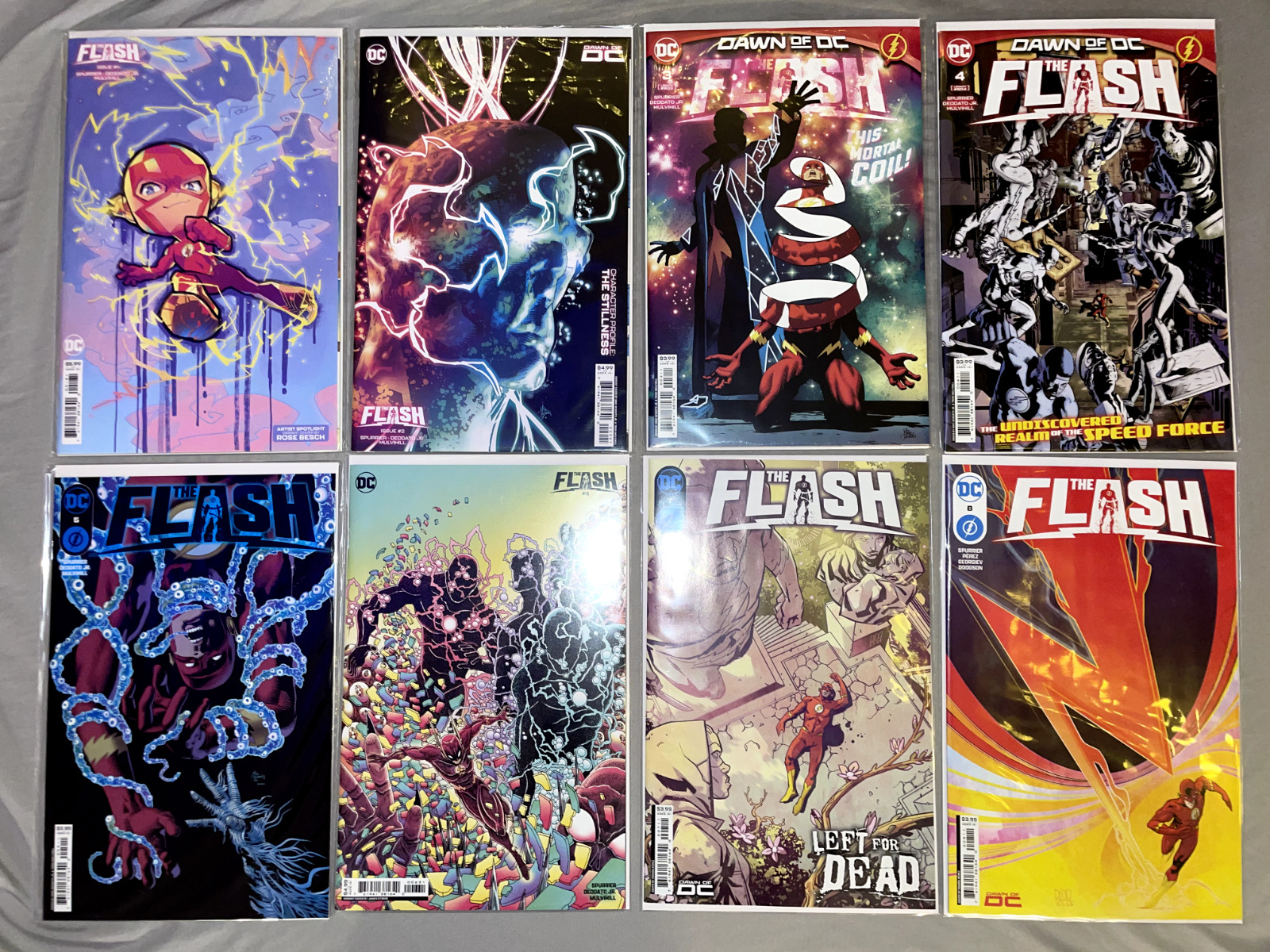 Dawn Of DC THE FLASH 1 2 3 4 5 6 7 & 8 lot Spurrier Deodato - Various Covers