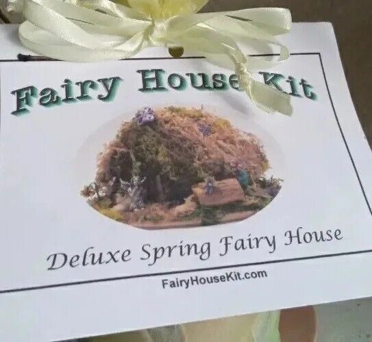 DYI Fairy Garden House Kit - Deluxe Spring fairy House Kit - With Fairy 