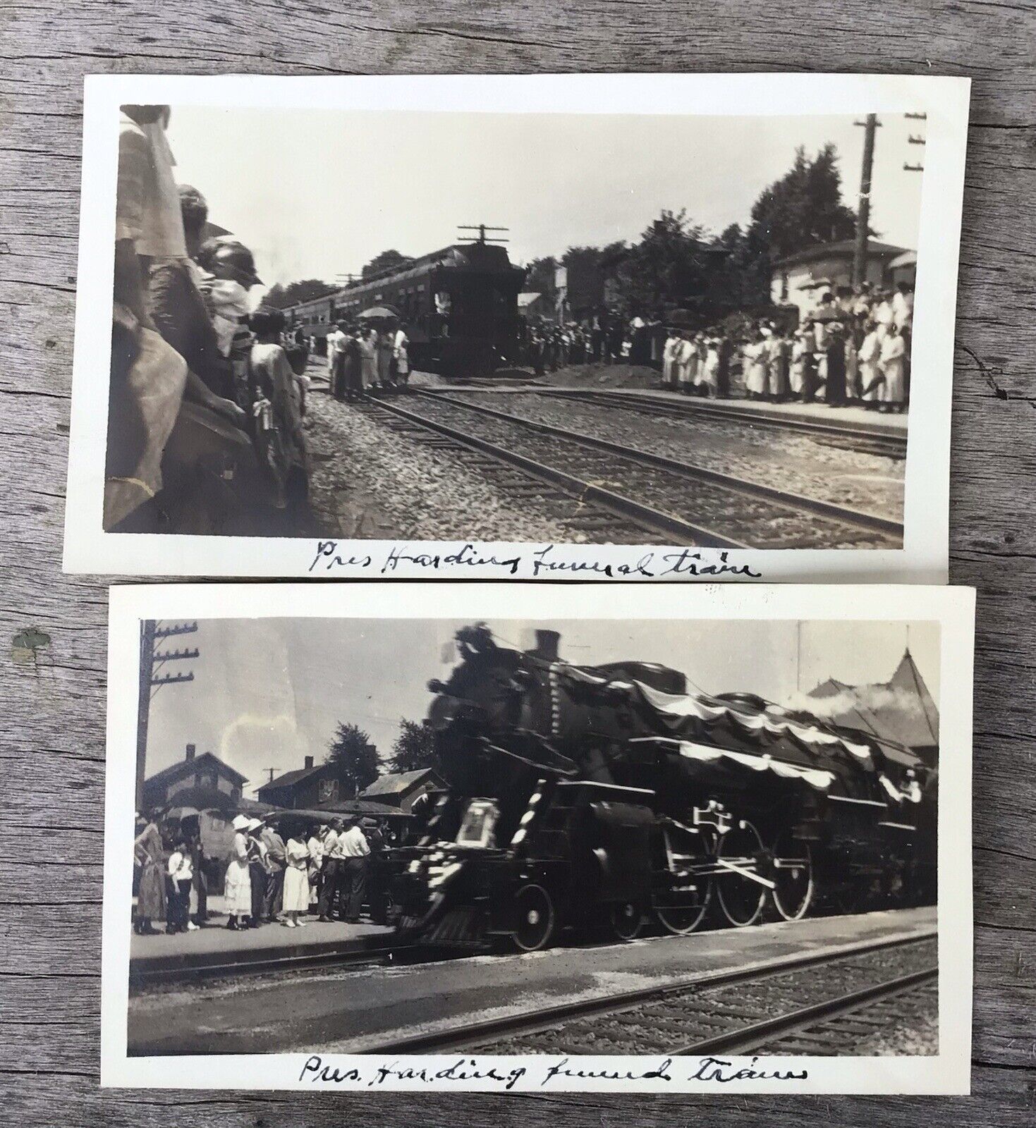 1923 President Warren Harding Funeral Train Stop Galion Ohio PHOTO LOT Vintage