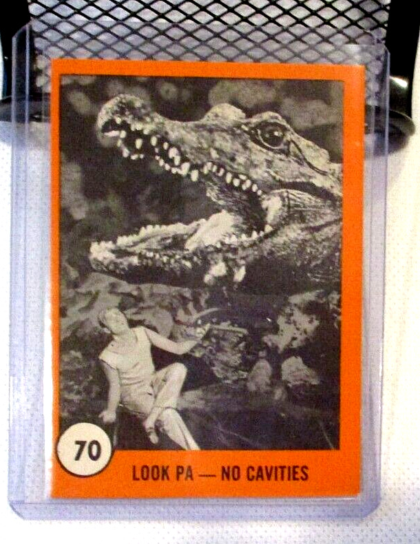 1961 Nu-cards Horror Monster Series Orange no.70 LOOK PA-NO CAVITIES NR MT-