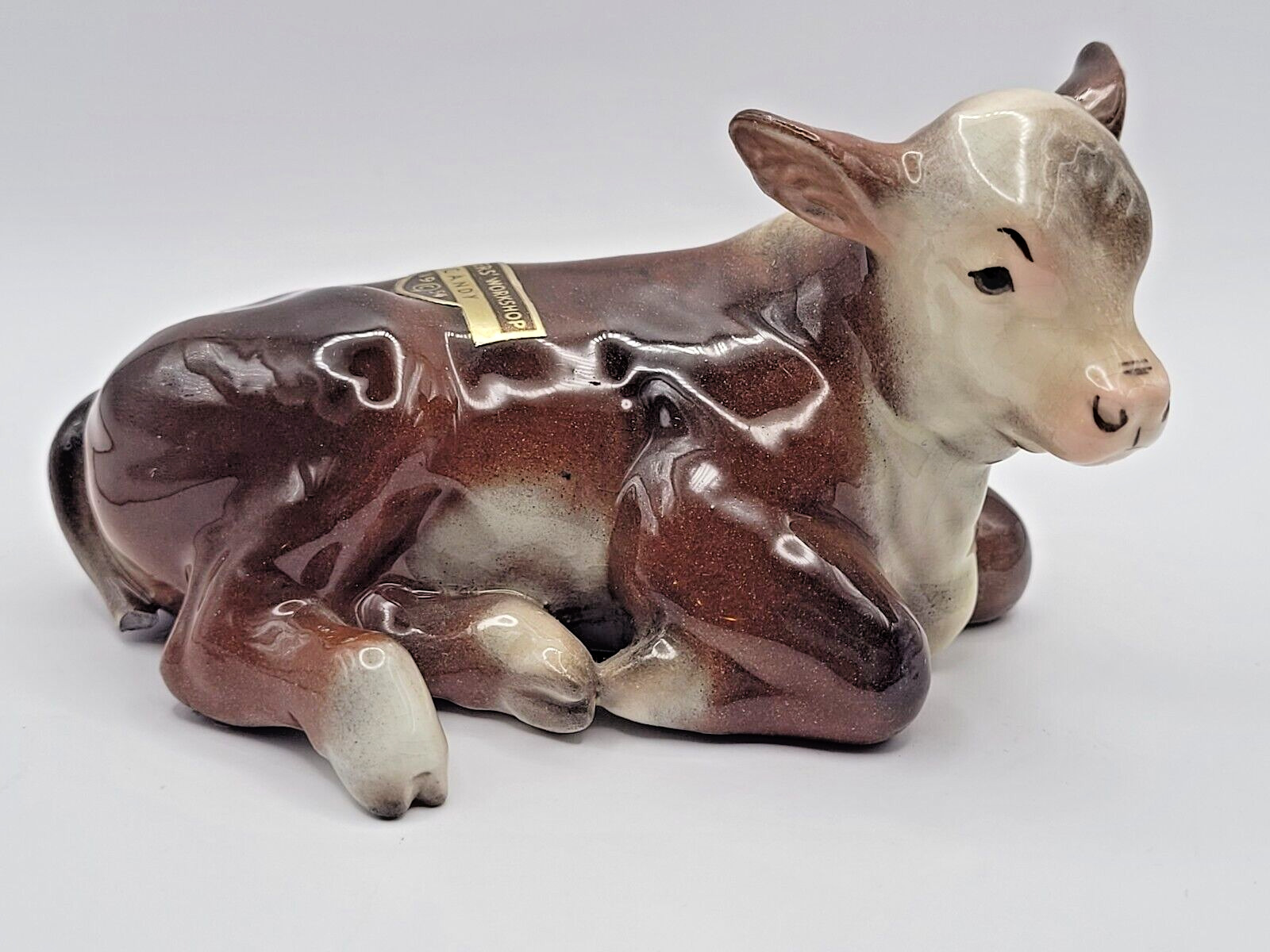 VERY RARE Hagen Renaker Designer Workshop Cow Calf CANDY Figurine 1954 READ