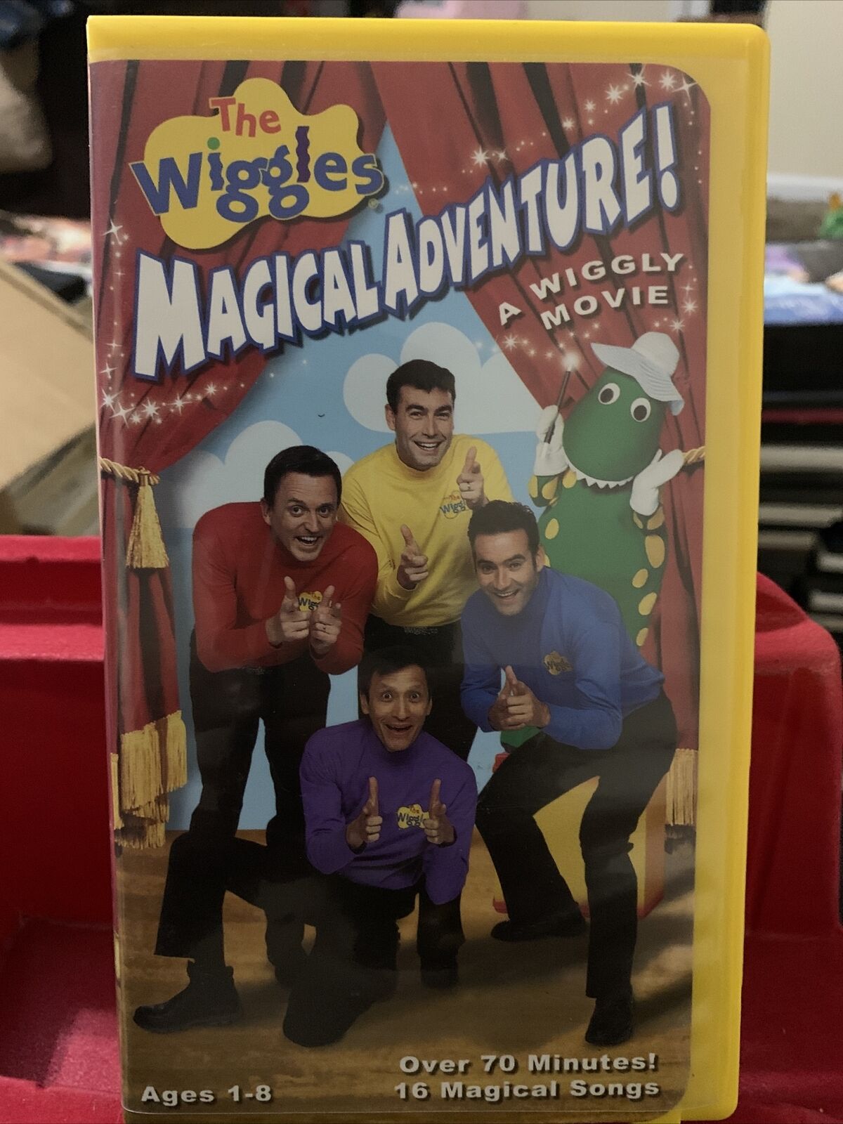 The Wiggles Magical Adventure A Wiggly Movie VHS Tape 2002 Yellow Clamshell HTF