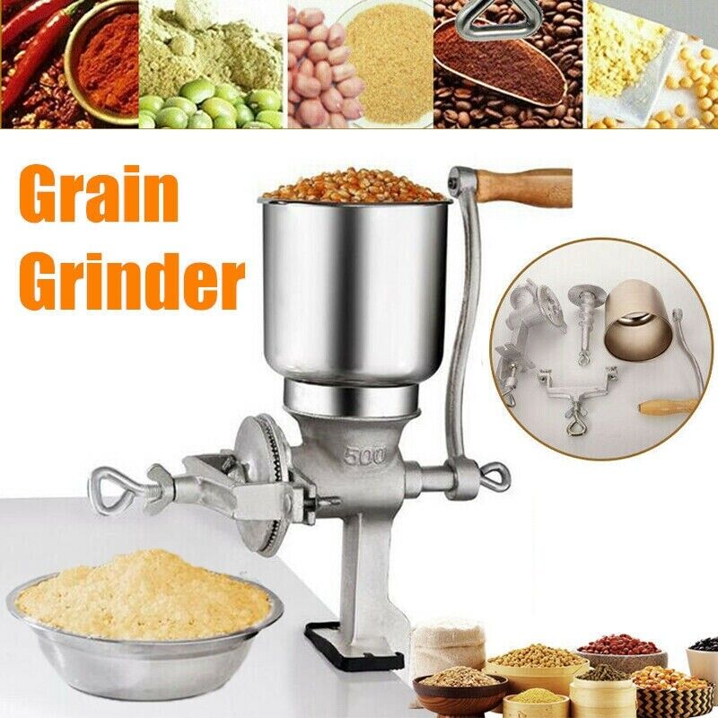 Manual Corn Grinder Flour Maker Wheat Grain Oats Hand Mill Grinder Kitchen Tool
