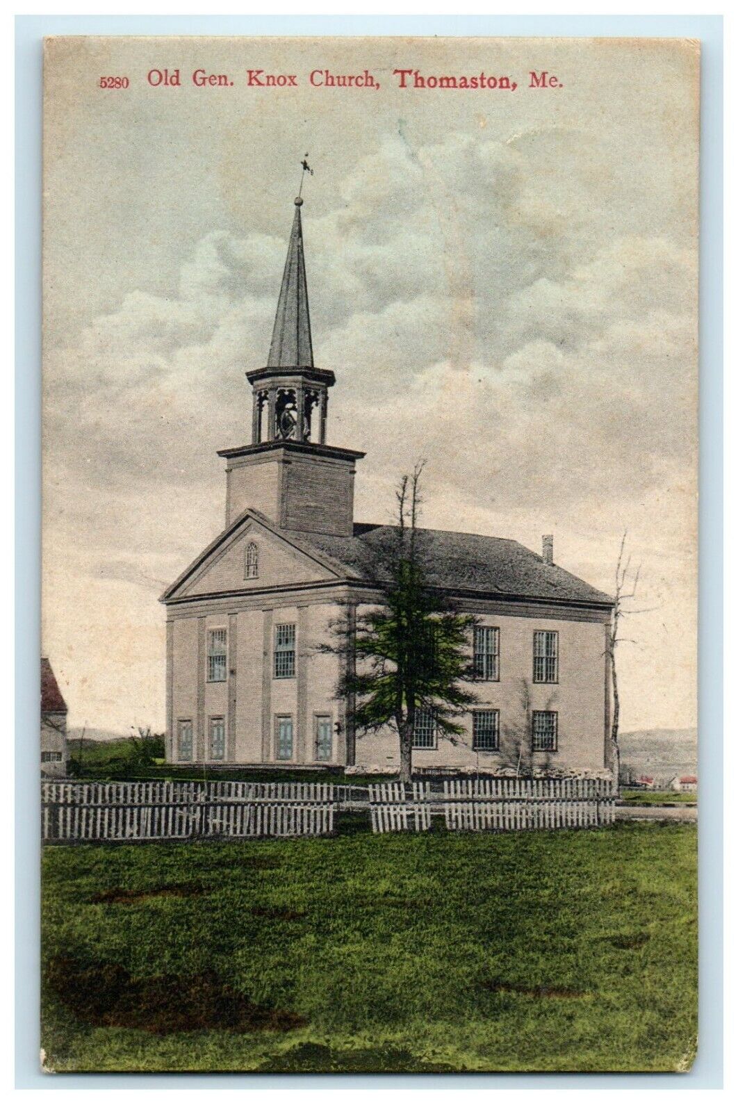 1917 Old General Knox Church Thomaston Maine ME Antique Postcard