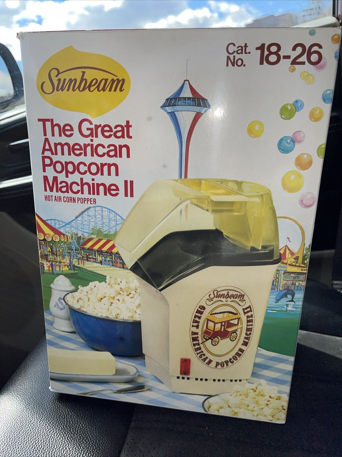 Sunbeam Great American Popcorn Machine II Maker Electric Beige Japan VINTAGE NIB