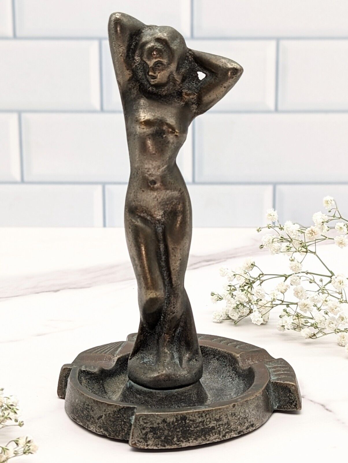 Vintage Art Deco/ Nouveau Nude Lady Ashtray