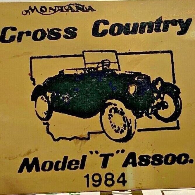 1984 Montana Cross Country Ford Model T Association Antique Car Meet Race Plaque