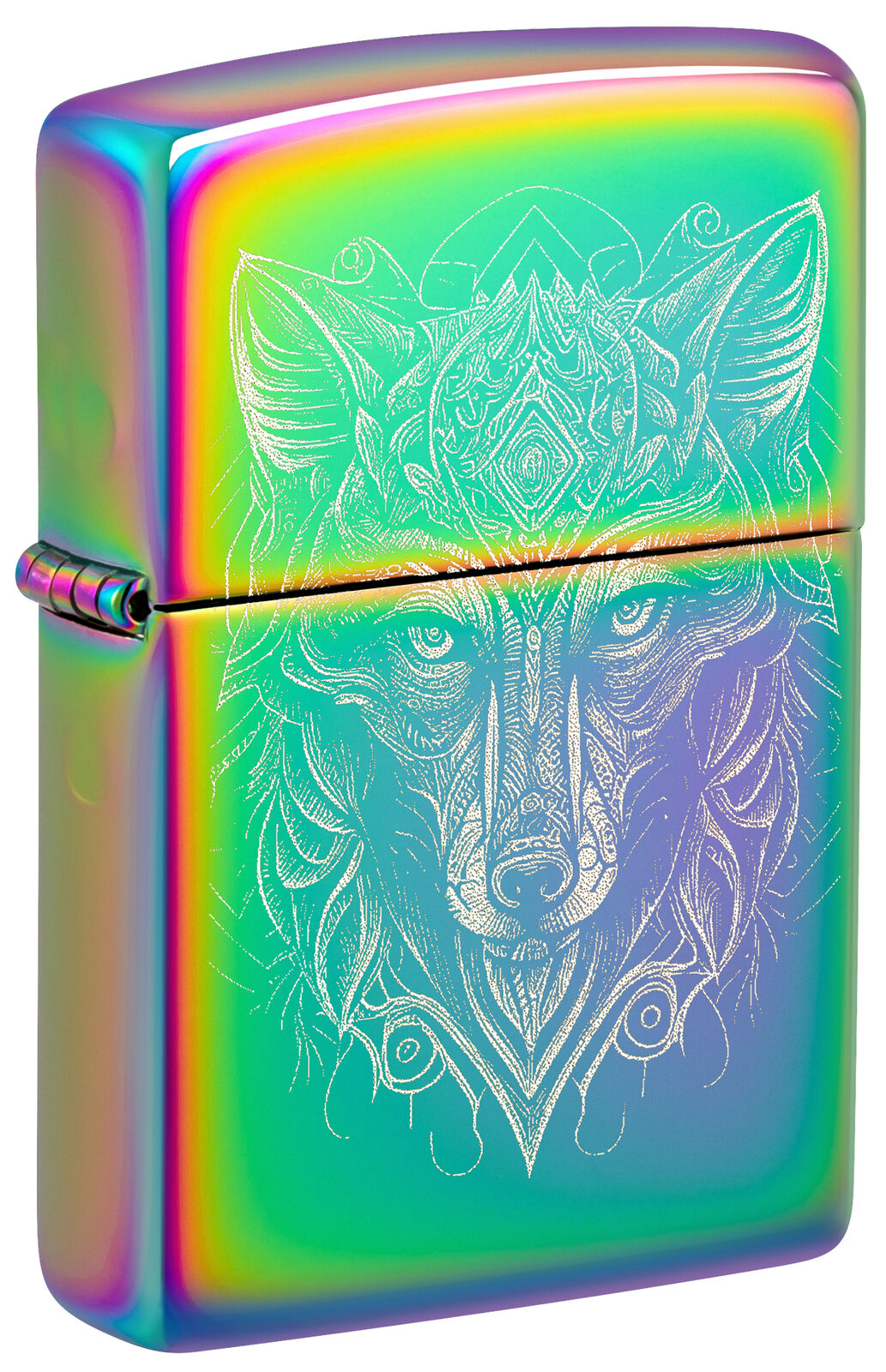 Zippo Mystic Wolf Design Multi Color Windproof Lighter, 46176