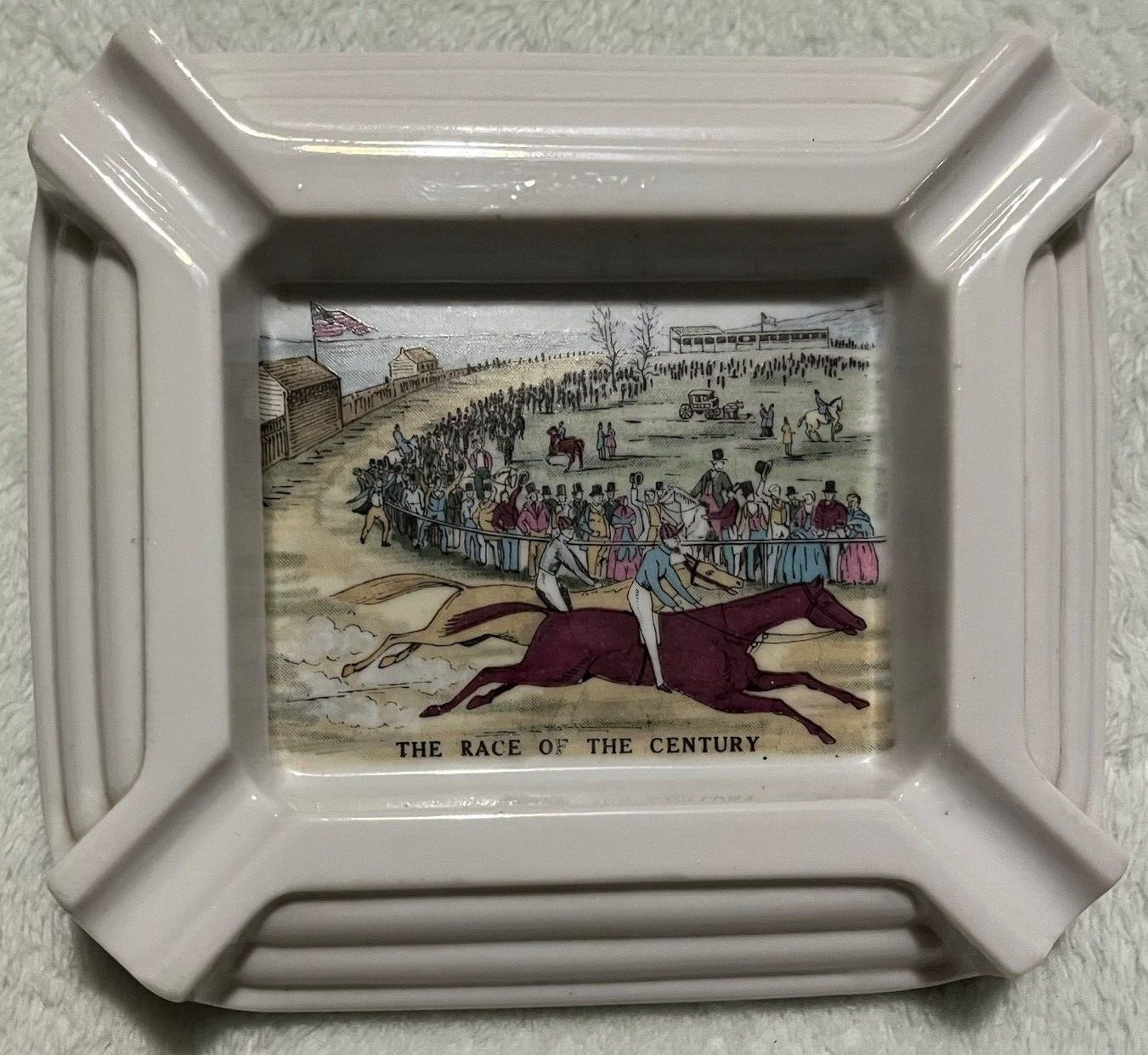 Currier And Ives Ashtray \