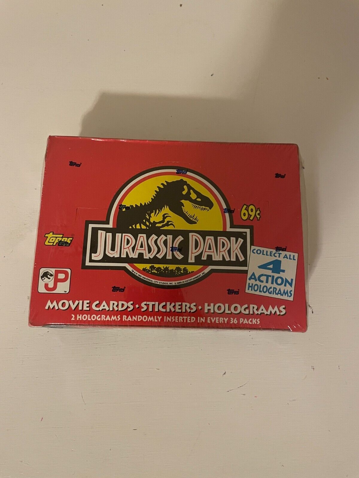 Topps 1992 Jurassic Park Factory Sealed Box - 288 Trading Cards