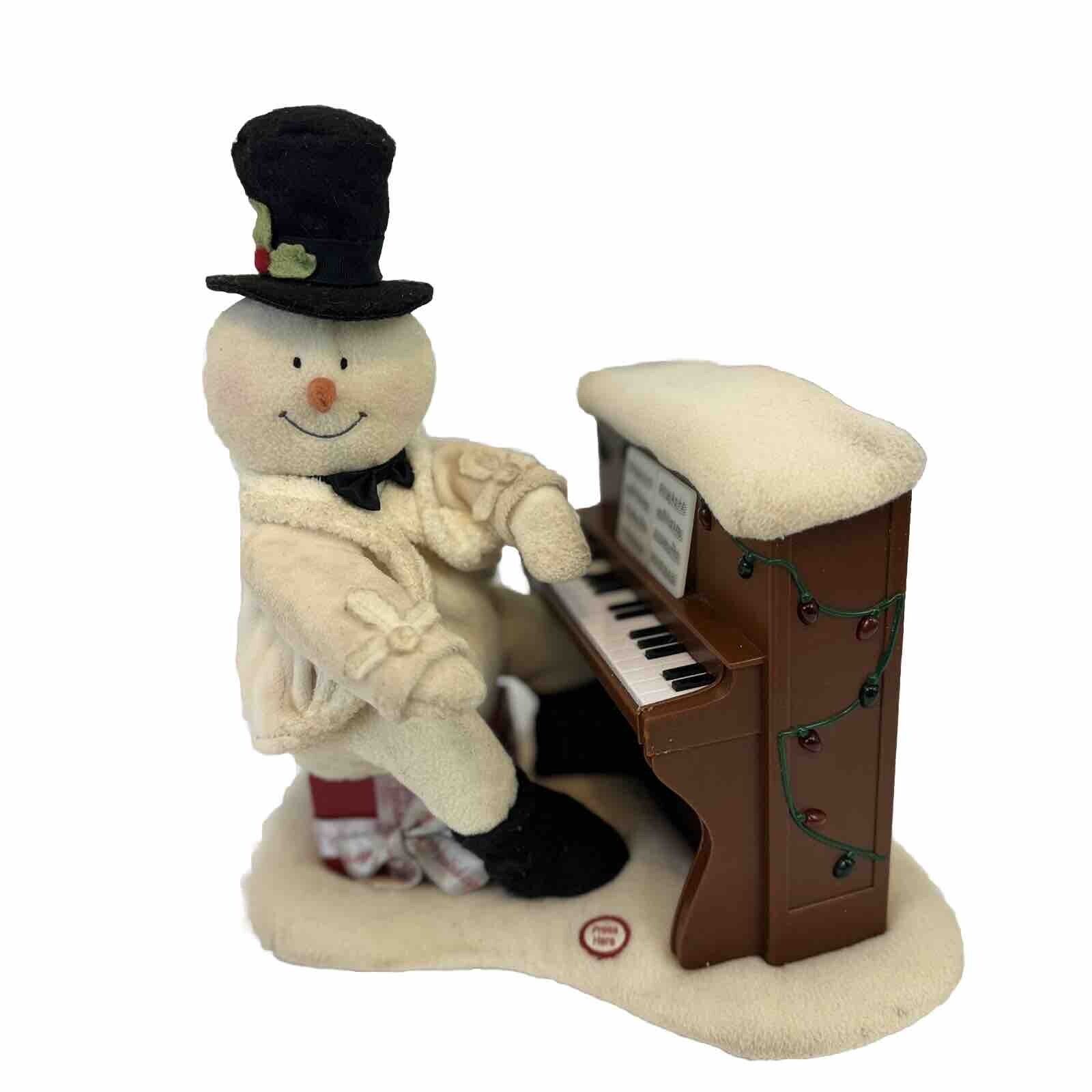 2005 Hallmark Jingle Pals Plush Piano Playing Singing Snowman Works Lights Moves