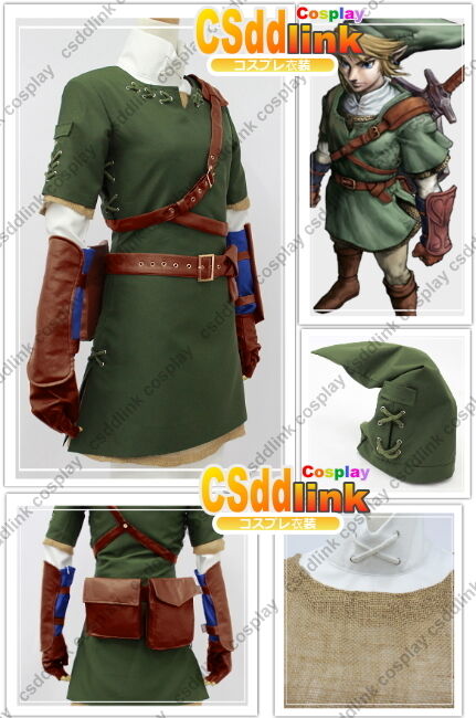 Legend of Zelda Zelda Link Cosplay Costume csddlink outfit