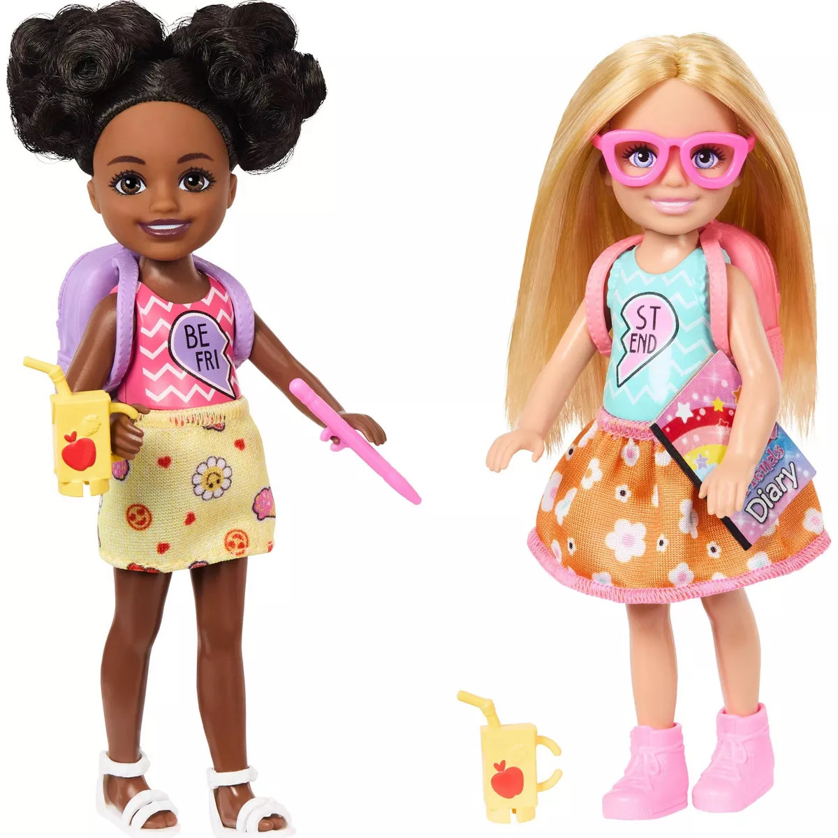 Barbie Chelsea Play Together Doll Pack, Set of 2 Small Dolls & 7 Accessories The
