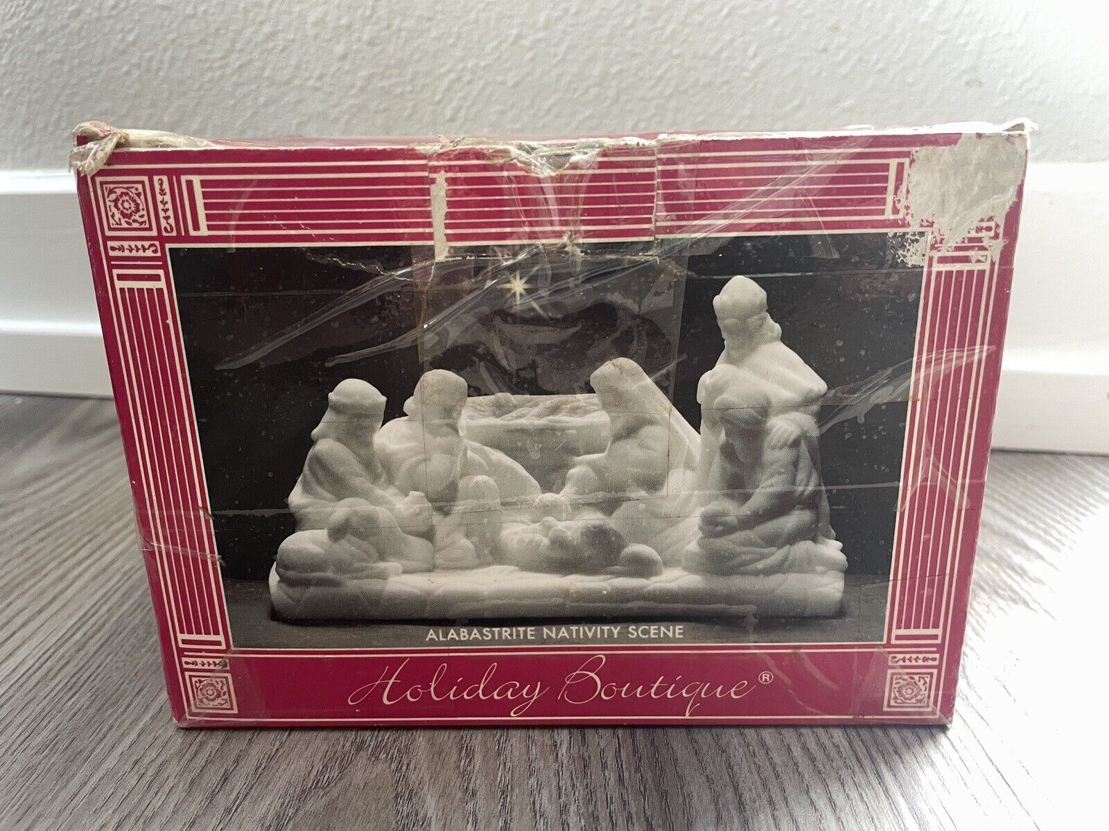 VINTAGE 1992 Nineties Alabastrite Christmas Nativity Scene Made in Italy