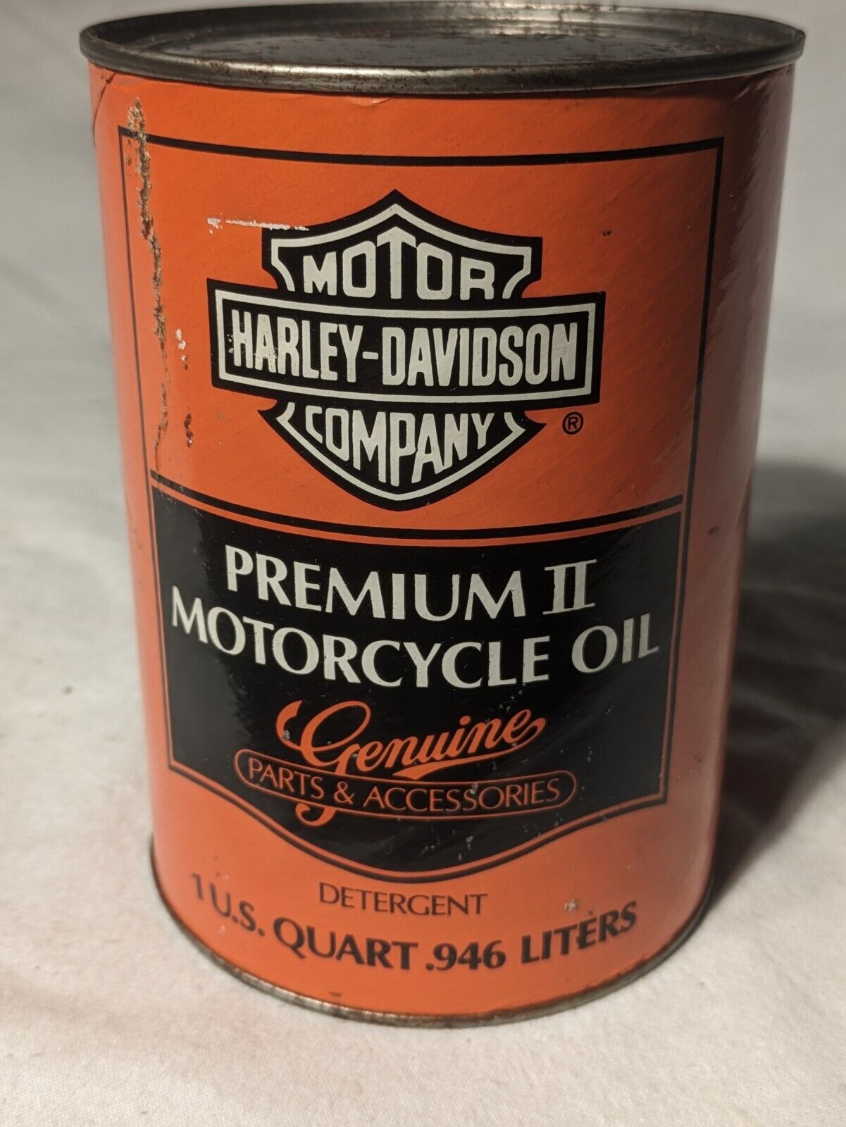 Vintage Harley Davidson Premium II Motorcycle Oil Full 1 Quart Can API-SF