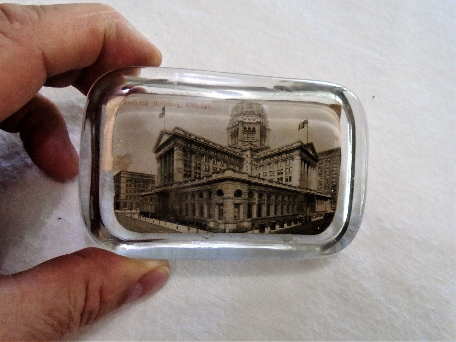 RARE Paperweight 1905 Antique Federal Building Chicago Henry Ives Cobb-Designed