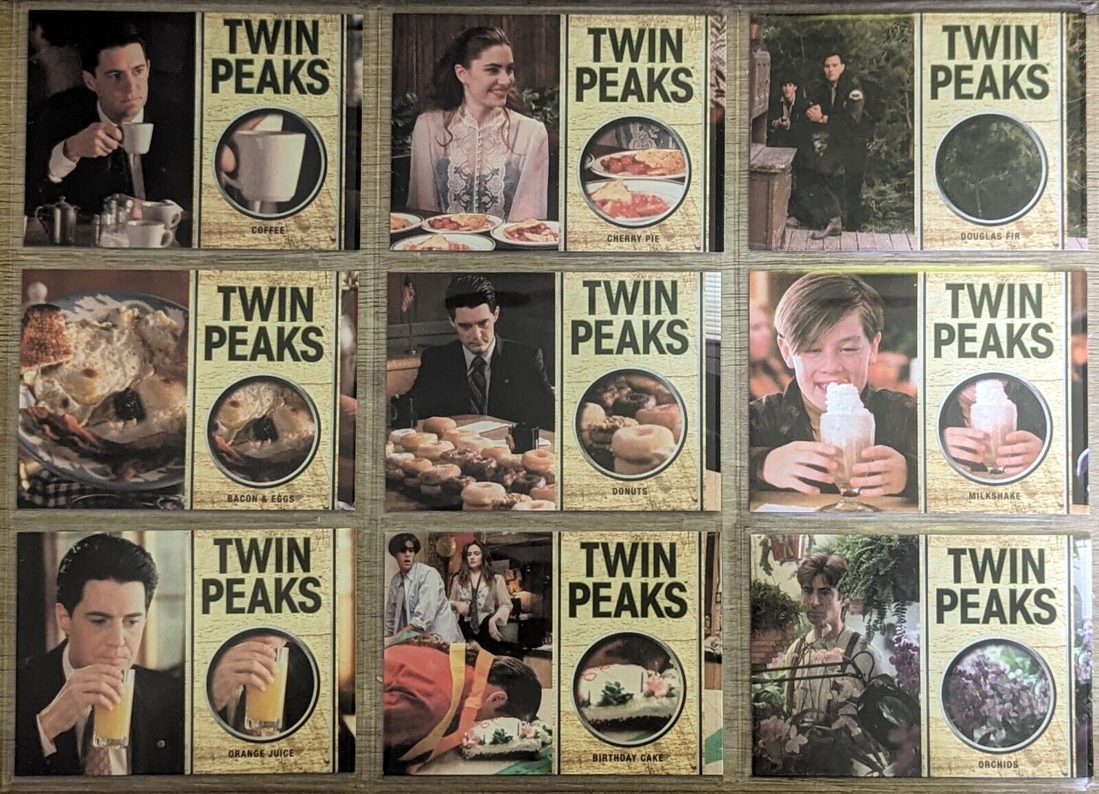 2019 Rittenhouse Twin Peaks Archives Scratch-N-Sniff Complete 9 Card Chase Set
