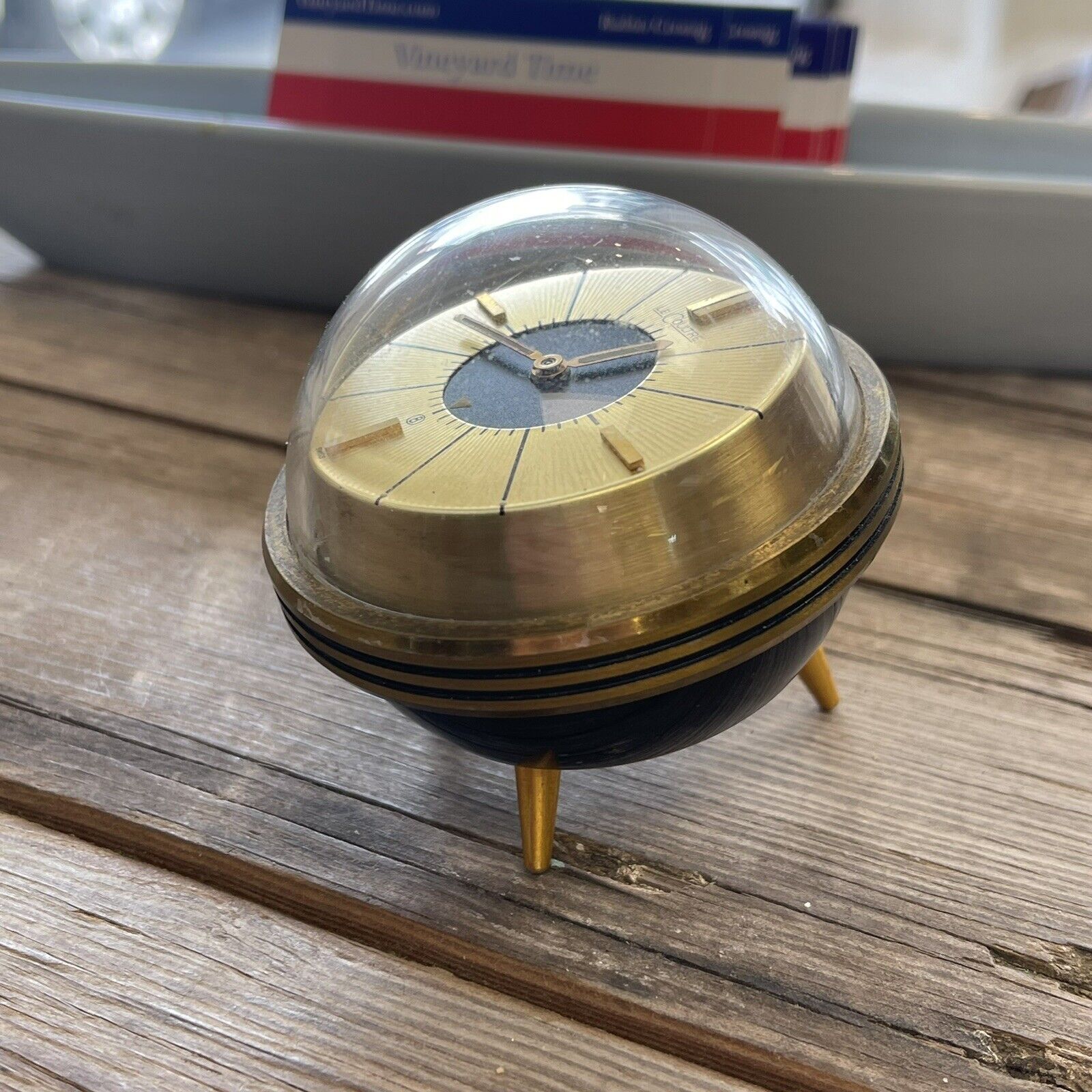 Rare lecoultre memovox 1960s space age futuristic dome Mechanical Alarm clock
