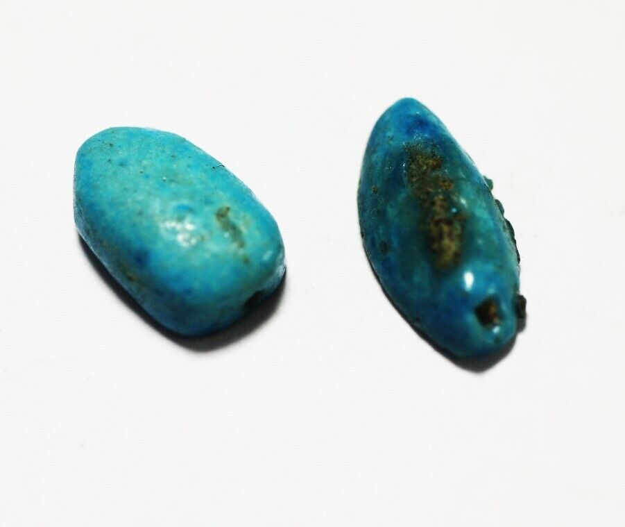 ZURQIEH - as18844- ANCIENT EGYPT. LOT OF TWO FAIENCE BEADS. NEW KINGDOM. 1300 B.