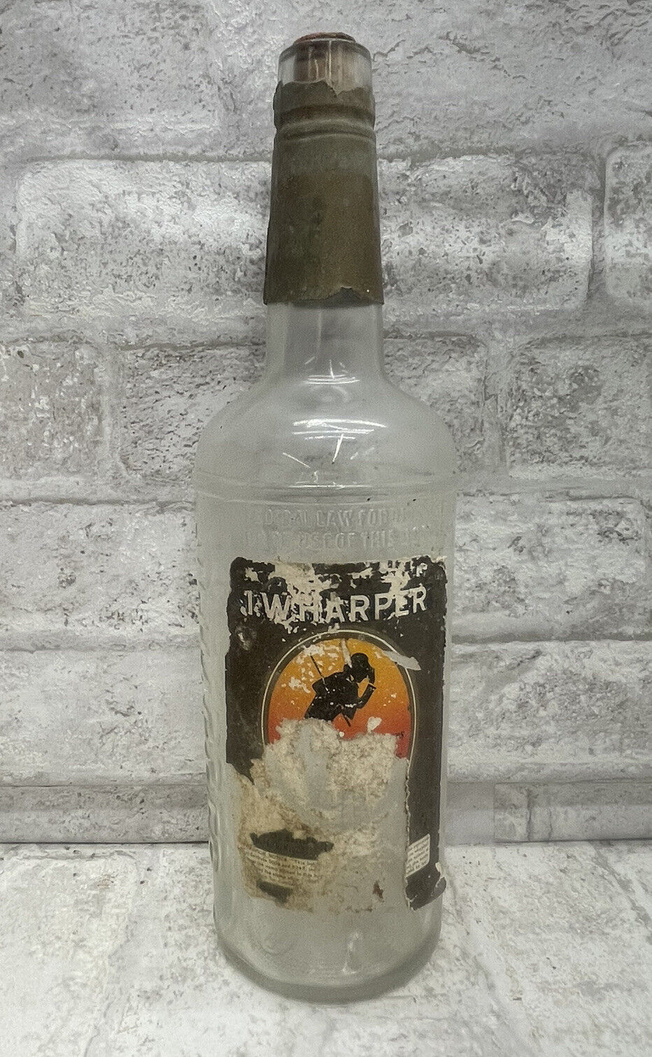 Vintage 1957 I.W. Harper Whiskey Empty Bottle