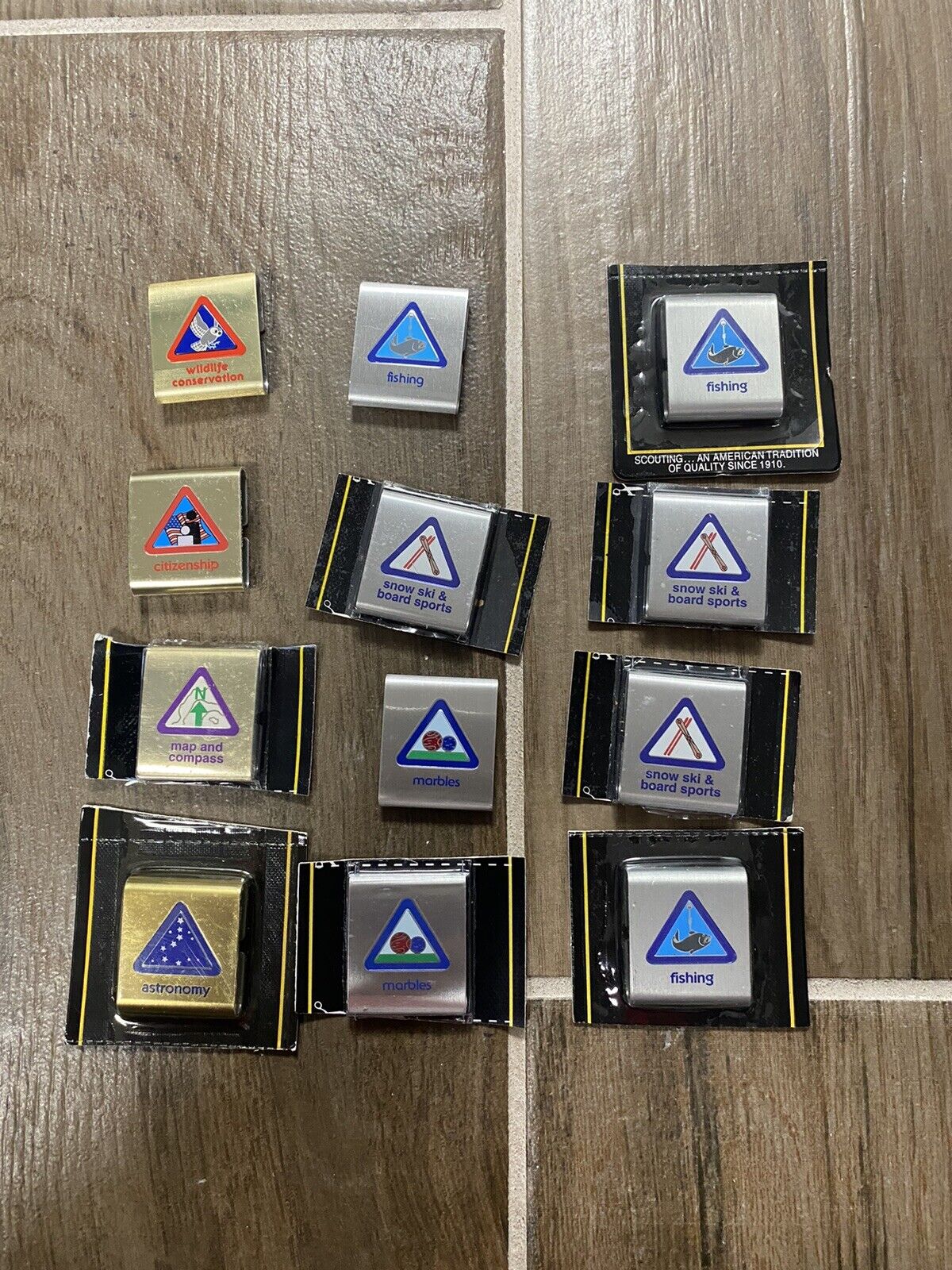 Vintage Mixed Lot of 12 Boy Scout Belt Buckle Patches