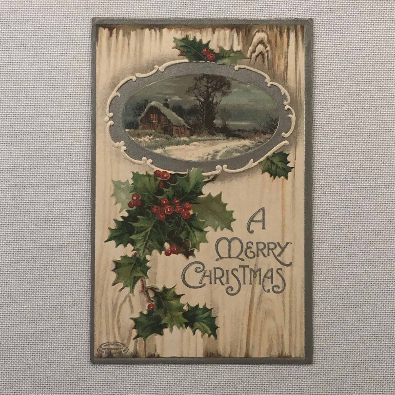 Christmas Postcard Post Card Vintage Embossed Antique Posted