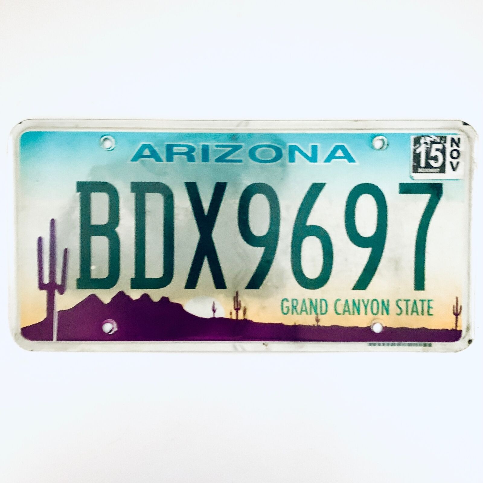 2015 United States Arizona Grand Canyon State Passenger License Plate BDX9697