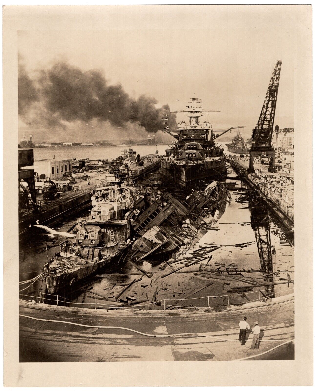 7 December 1941 US Navy photo of USS Pennsylvania