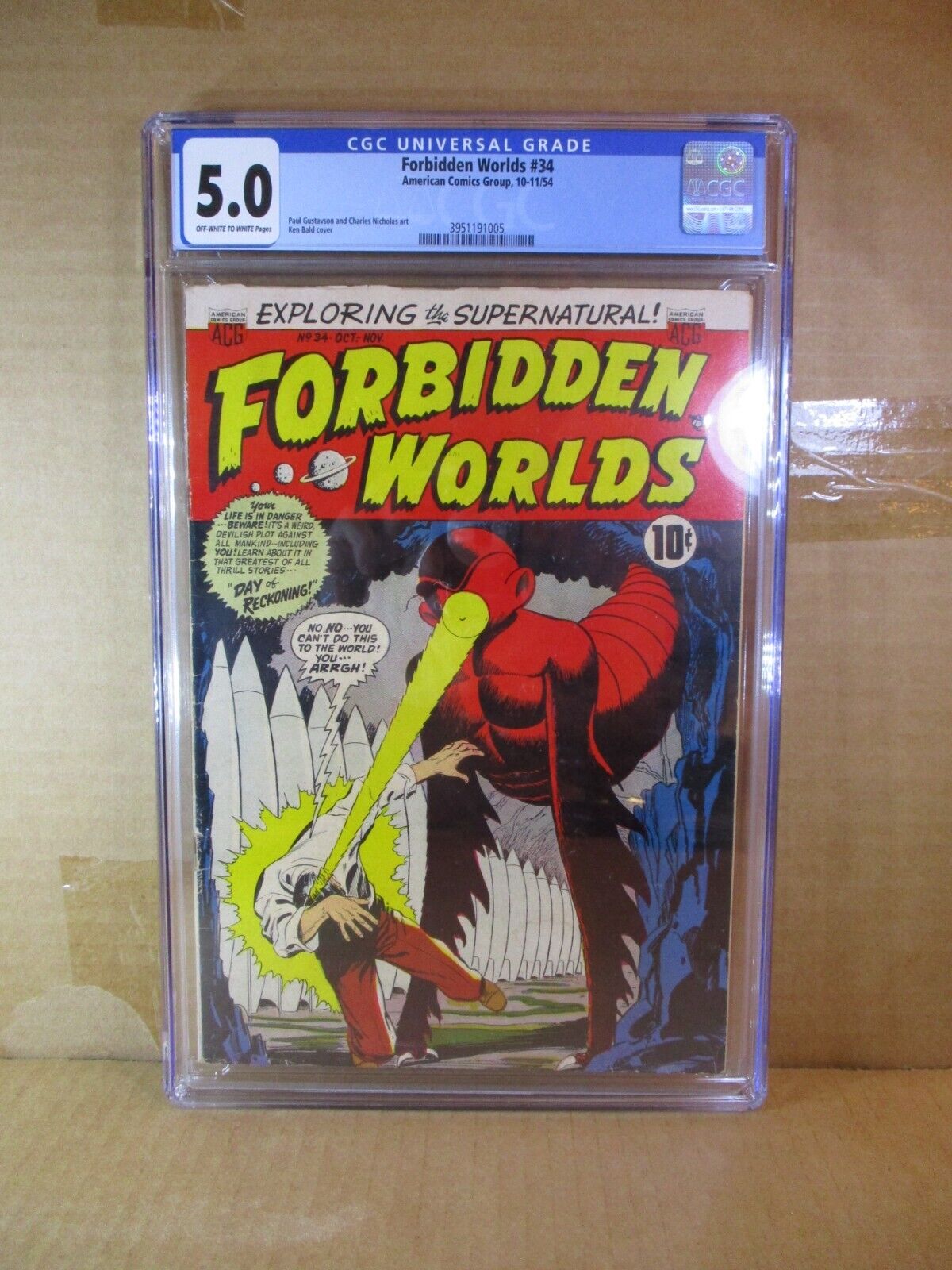 Forbidden Worlds 34 CGC 5.0 Overstreet: SCARCE Final Pre-Code Horror # ACG 1954