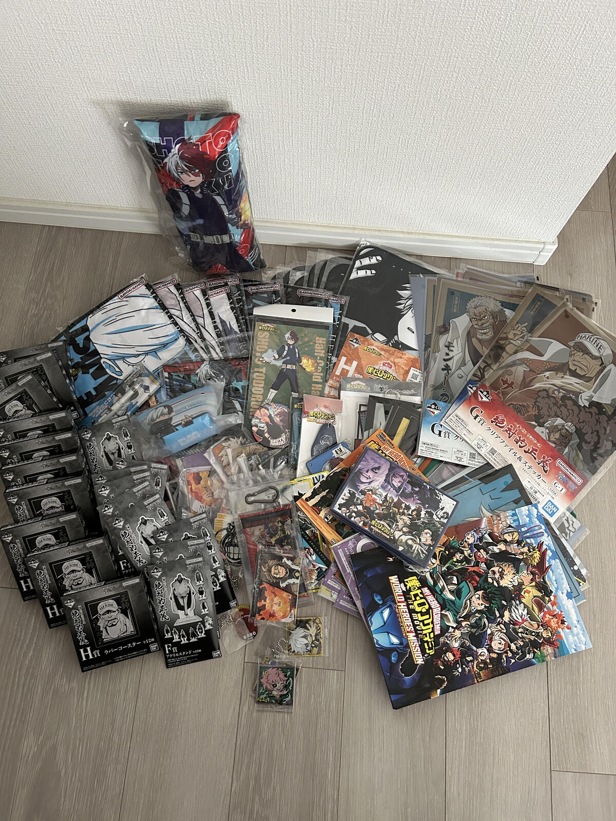 Anime Mixed set item lot Towel File folder My Hero Academia One Piece Various  
