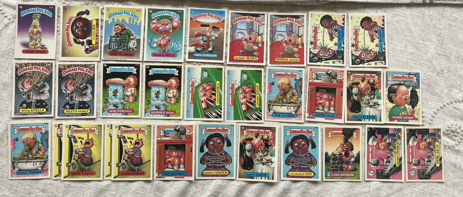Lot of 31 : 1986-88 Topps Garbage Pail Kids Sticker Cards NEAR MINT