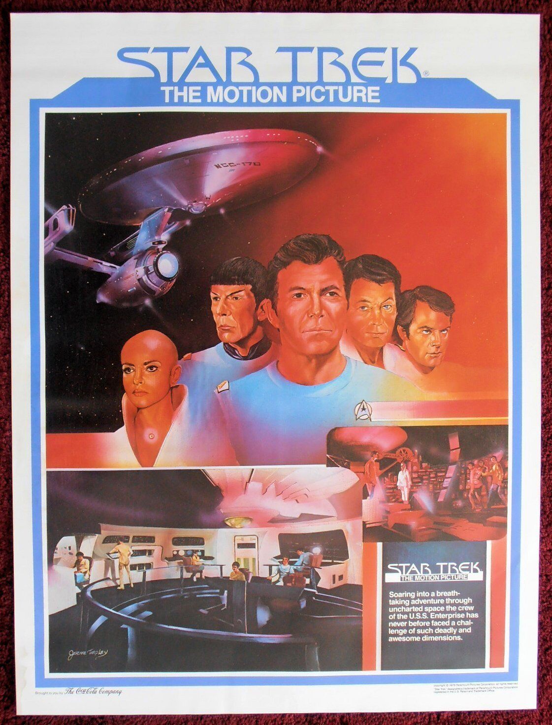 Star Trek the Motion Picture 1979 Coca Cola Premium Poster 18x24 Jerome Tarpley