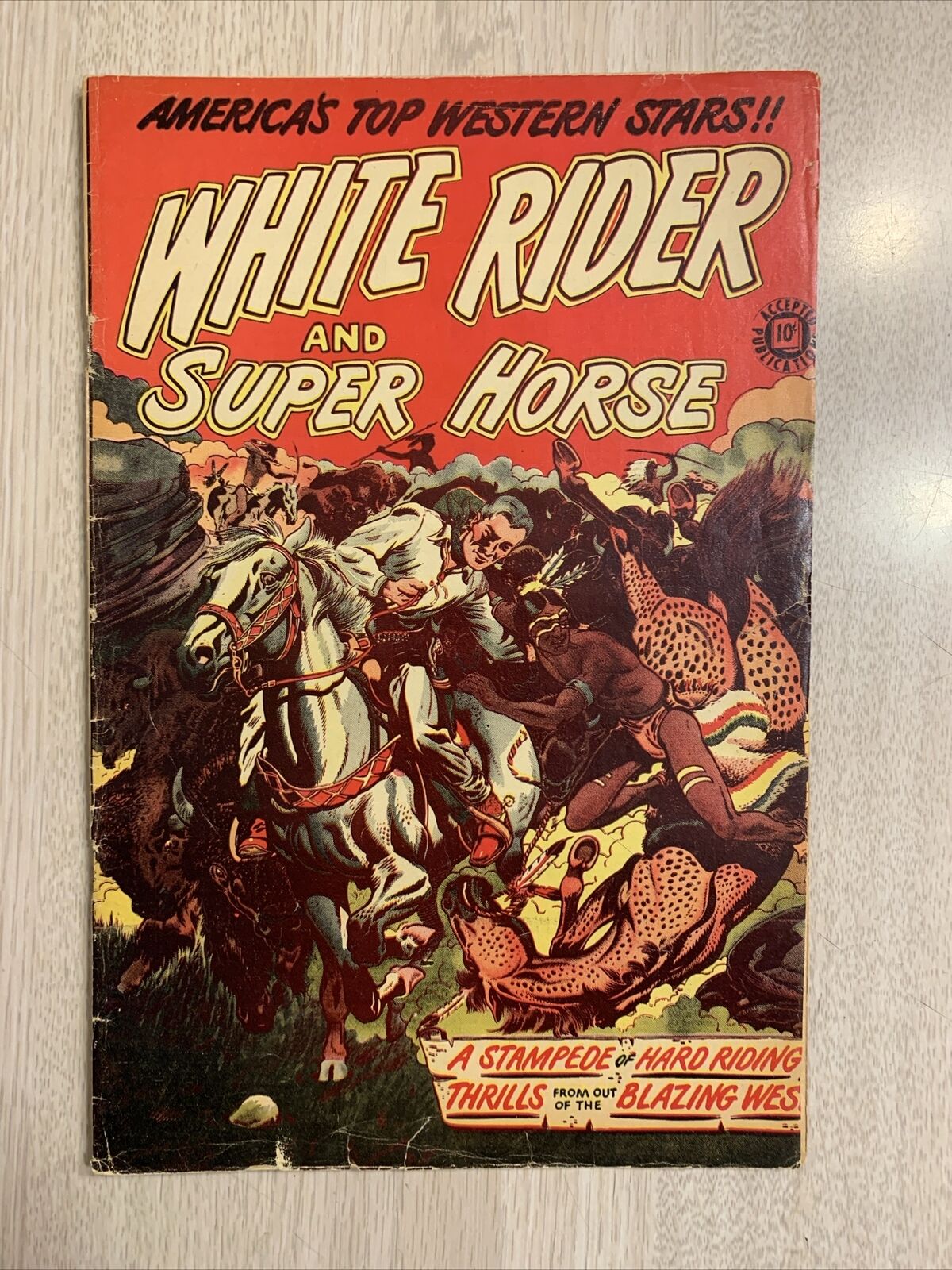 WHITE RIDER & SUPER HORSE 5 VG/FN 1950 GOLDEN AGE ACCEPTED PUBLICATIONS LB COLE