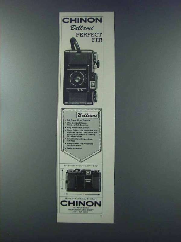 1981 Chinon Bellami Camera Ad - Perfect Fit