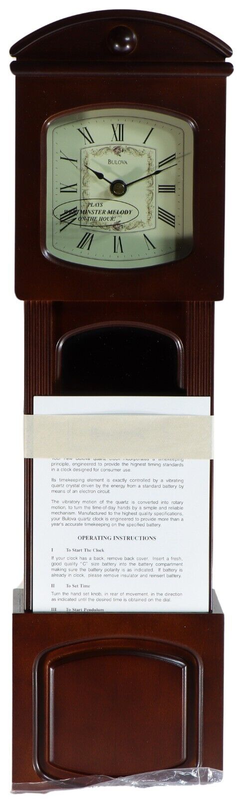 Bulova Baby Grandfather Clock Model #B2190 Brand New in Original Packaging