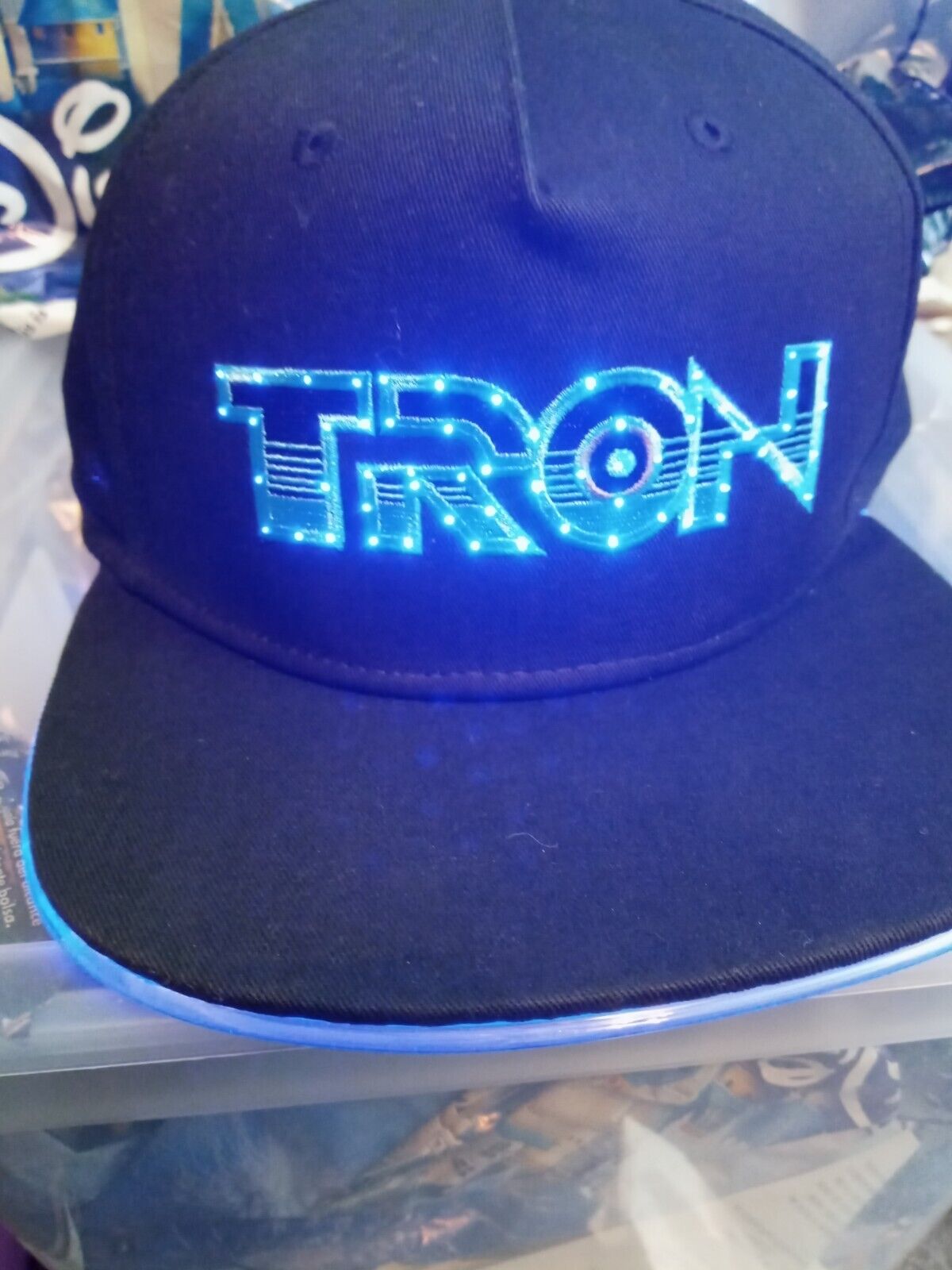 Disney Tron 40th Anniversary LED Light-Up Black Adult Baseball Cap Authentic NWT