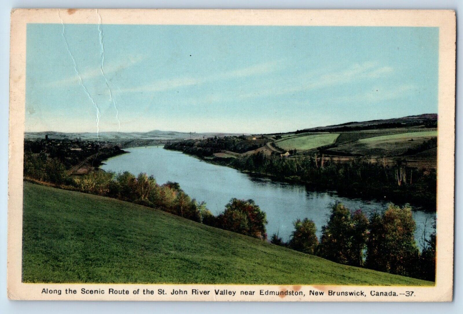 New Brunswick Canada Postcard Scenic Route St. John River Valley Near Edmundston