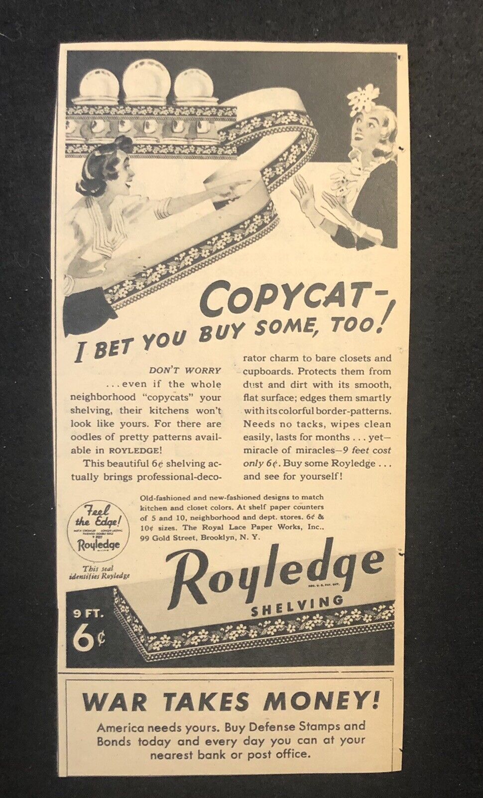 1940’s Wartime Royledge Shelving Magazine Ad