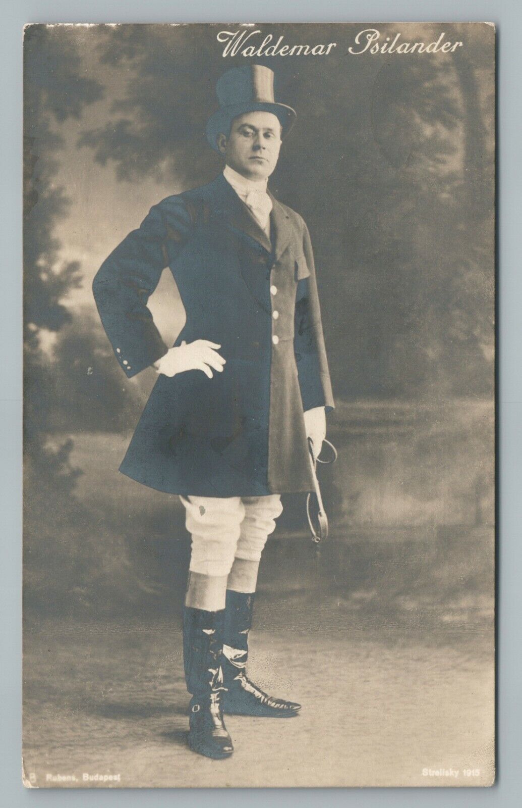 Waldemar Psilander—Danish Movie Star—Antique RPPC Photo Postcard Denmark 1918