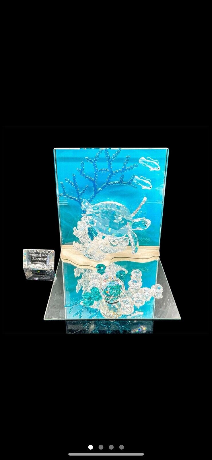 Swarovski Crystal Wonders of the Sea Eternity Turtle Figurine Colored
