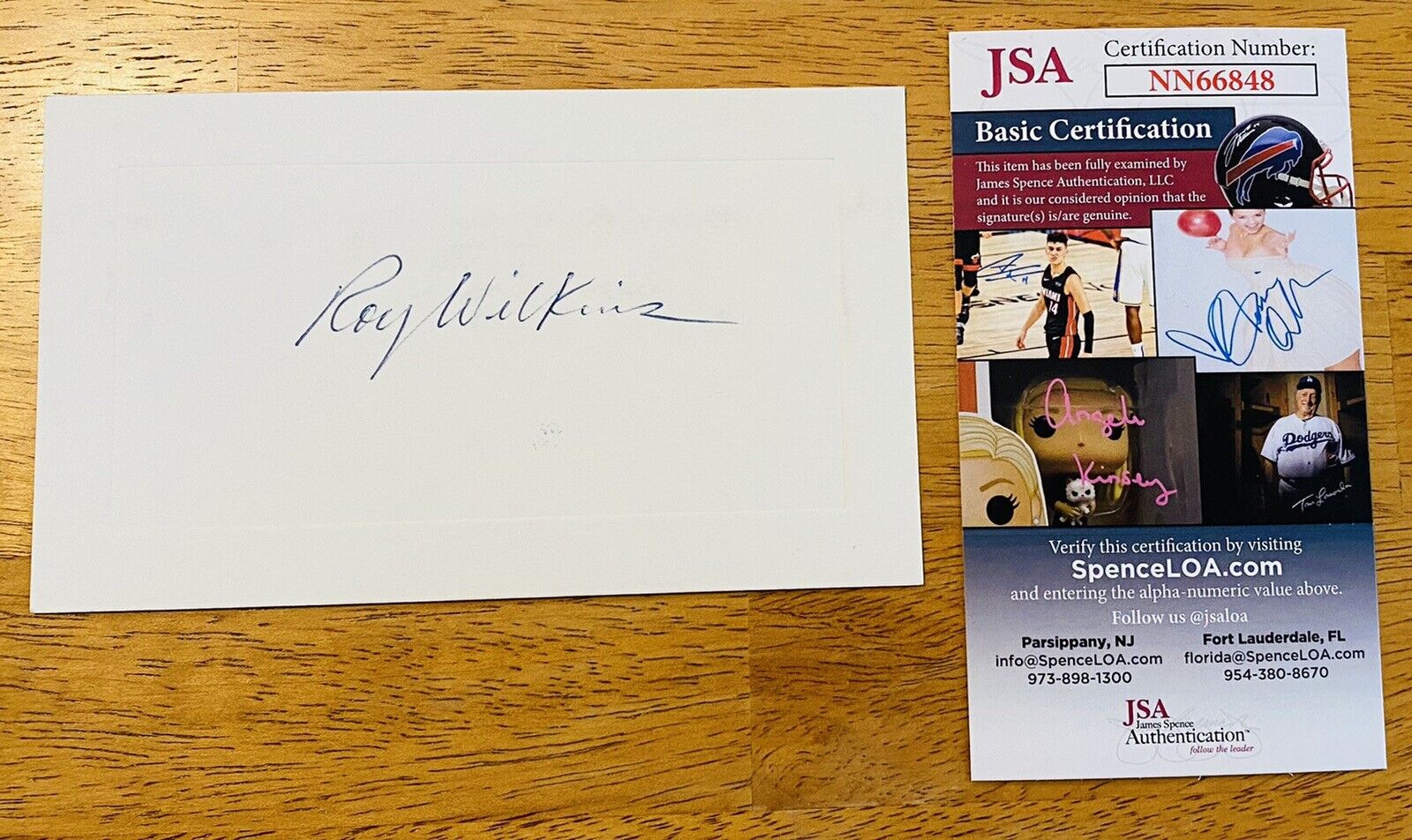 Roy Wilkins Signed Autographed 3.5 x 6 Card JSA Cert NAACP Civil Rights Leader