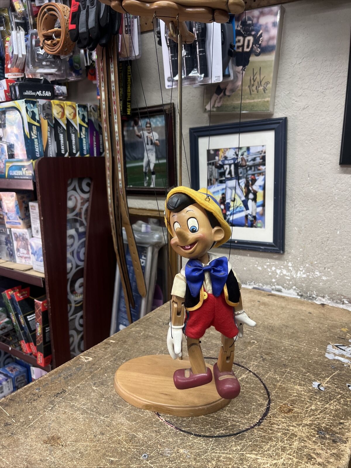 Vintage Rare Mattel Disney Pinocchio Wood Puppet Marionette 500 Limited 