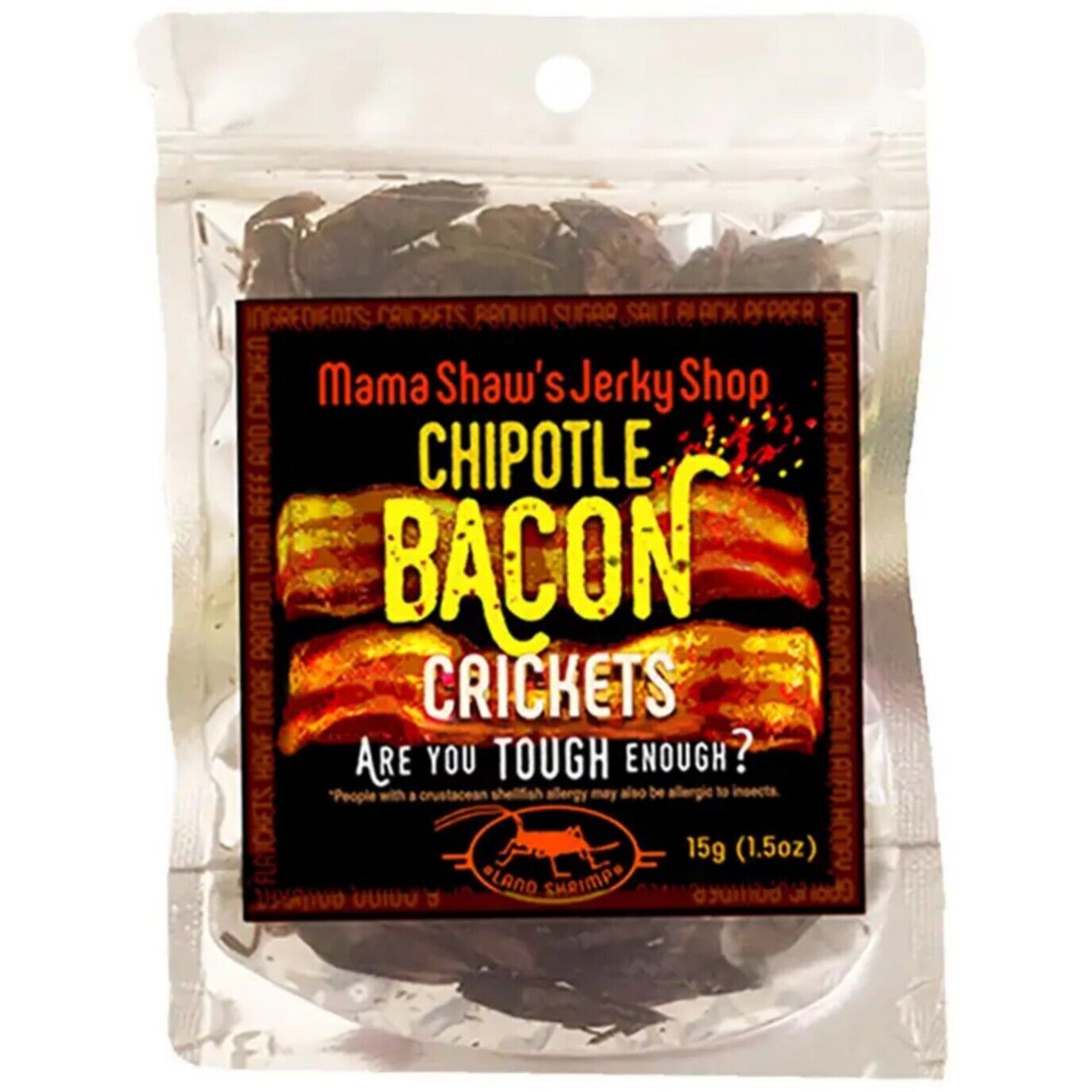 CRICKETS Chipotle Bacon flavor edible insects bred for human consumption
