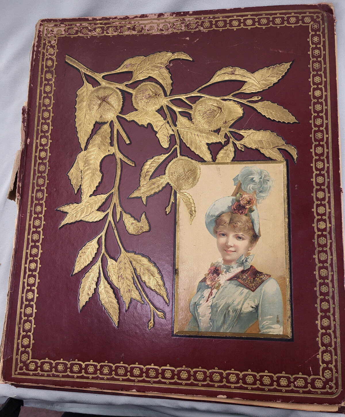 1877 Victorian Scrapbook Loaded Trade Cards Cut Outs 18 Pages 35 Sides 17\